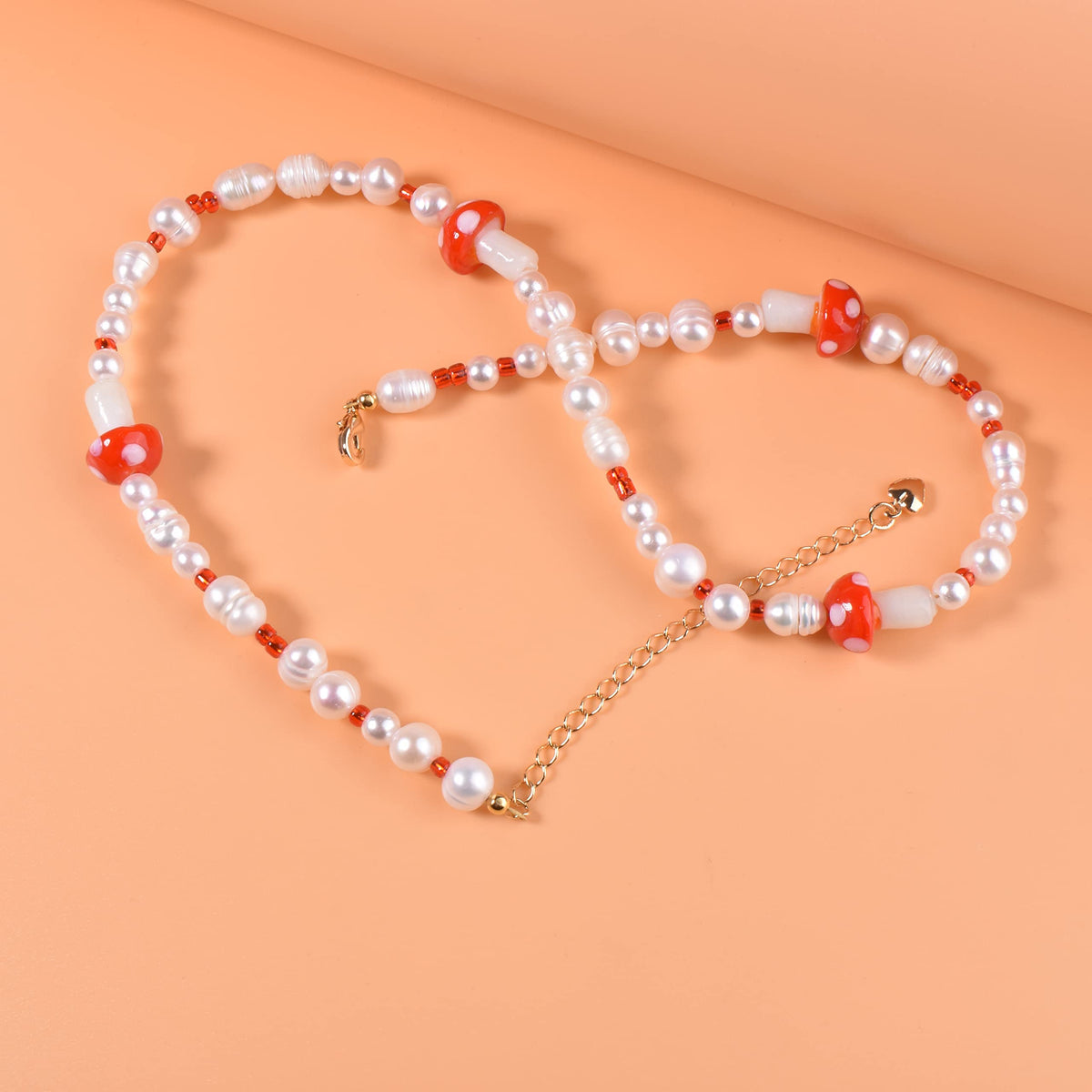 Natural Freshwater Pearl Fun Flirty Beaded Choker Necklace Handmade Summer Boho Jewlery Gifts for Women Teen