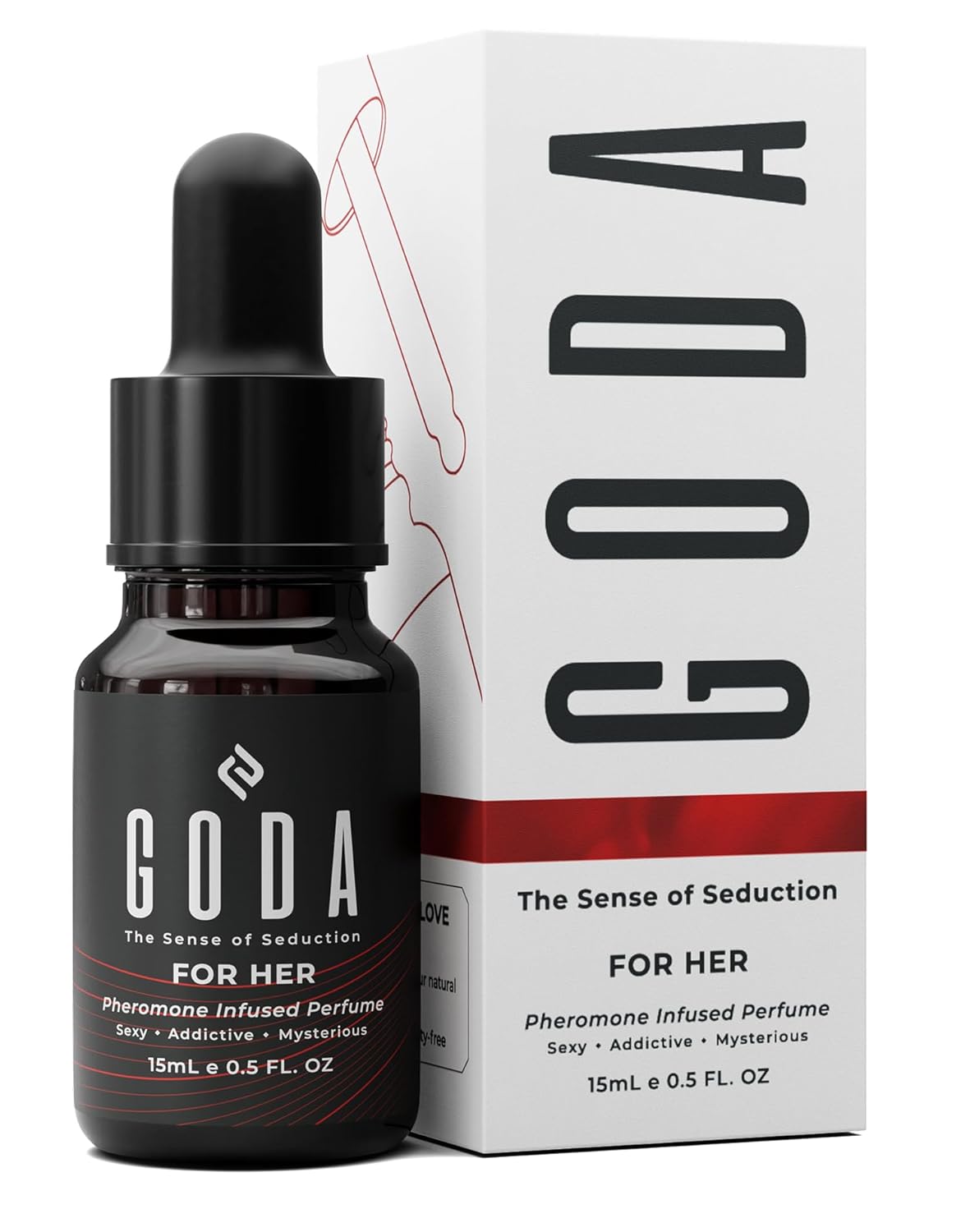 GODA Pheromones Perfume for Women – The Original – Long-Lasting Women's Fragrances with Jasmine and Rose, Vegan & Cruelty-Free – 15ml/0.50 fl. oz
