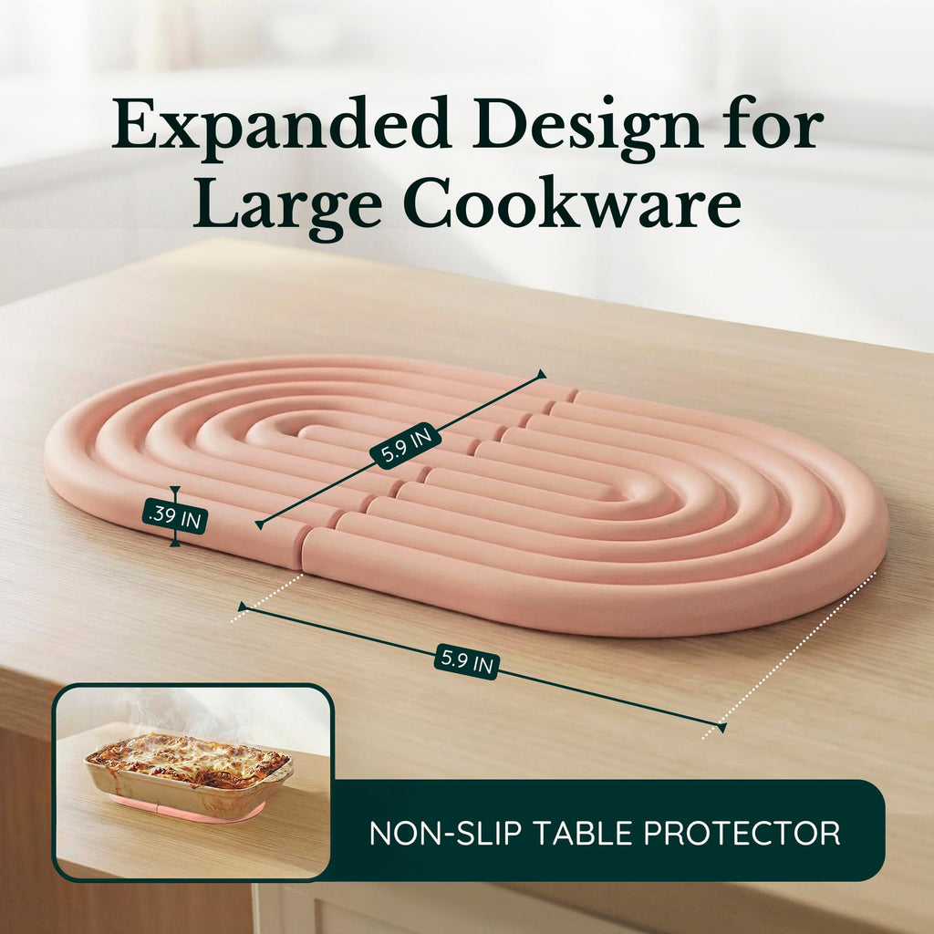 Silicone Trivets for Hot Dishes – Heat-Resistant, Non-Slip Pot Holders for Kitchen & Coasters – Durable Hot Pads for Pots, Pans, Baking Dishes & Kitchen Appliances