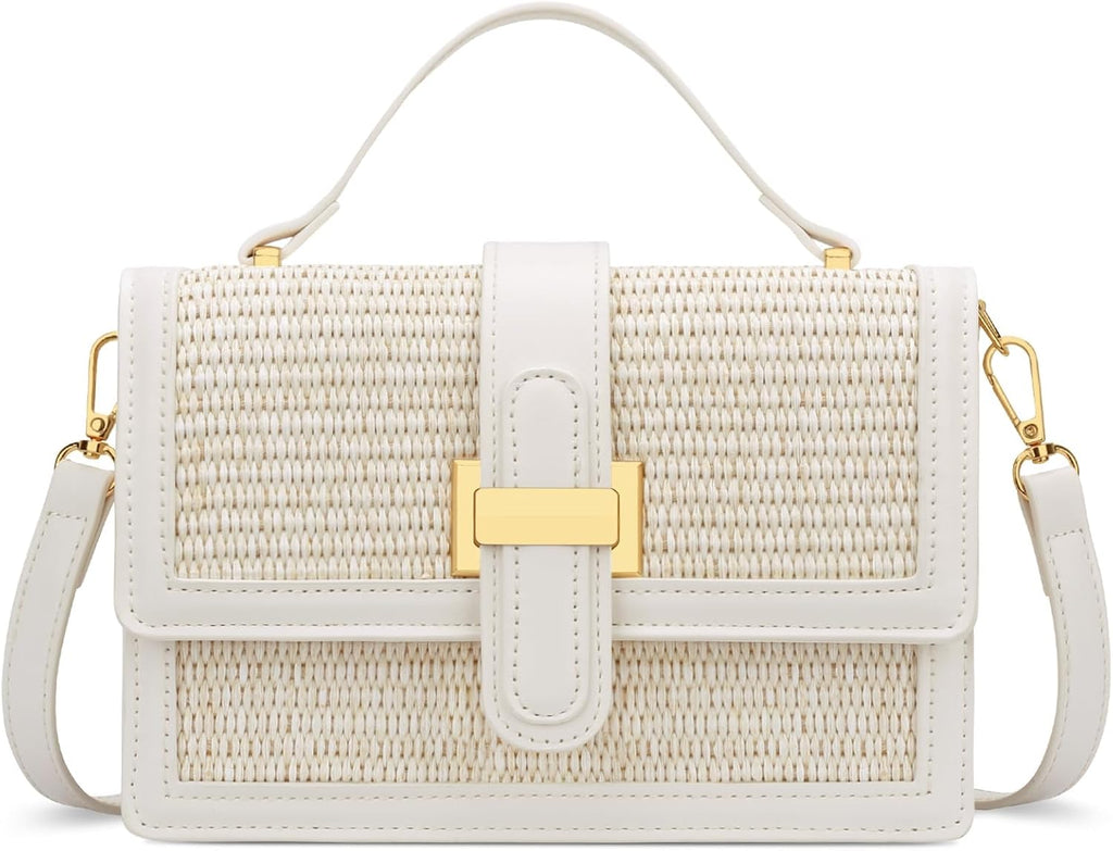 KKXIU Crossbody Bags for Women - Top Handle Purses for Lady, Leather Handbags Shoulder Clutch with Adjustable Shoulder Strap