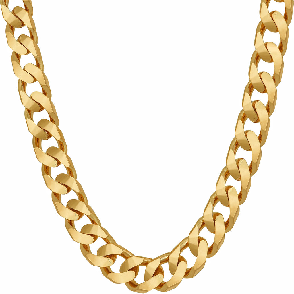 Premium 18K Gold-Plated Cuban Link Chain – Luxury Stainless Steel Necklace | Waterproof & Tarnish Resistant by UNCLE LOL