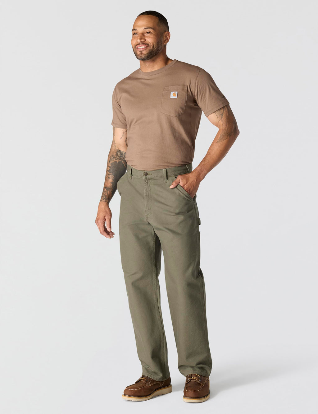 Carhartt Men's Loose Straight Washed Duck Dungaree, Midnight, W34 x L34