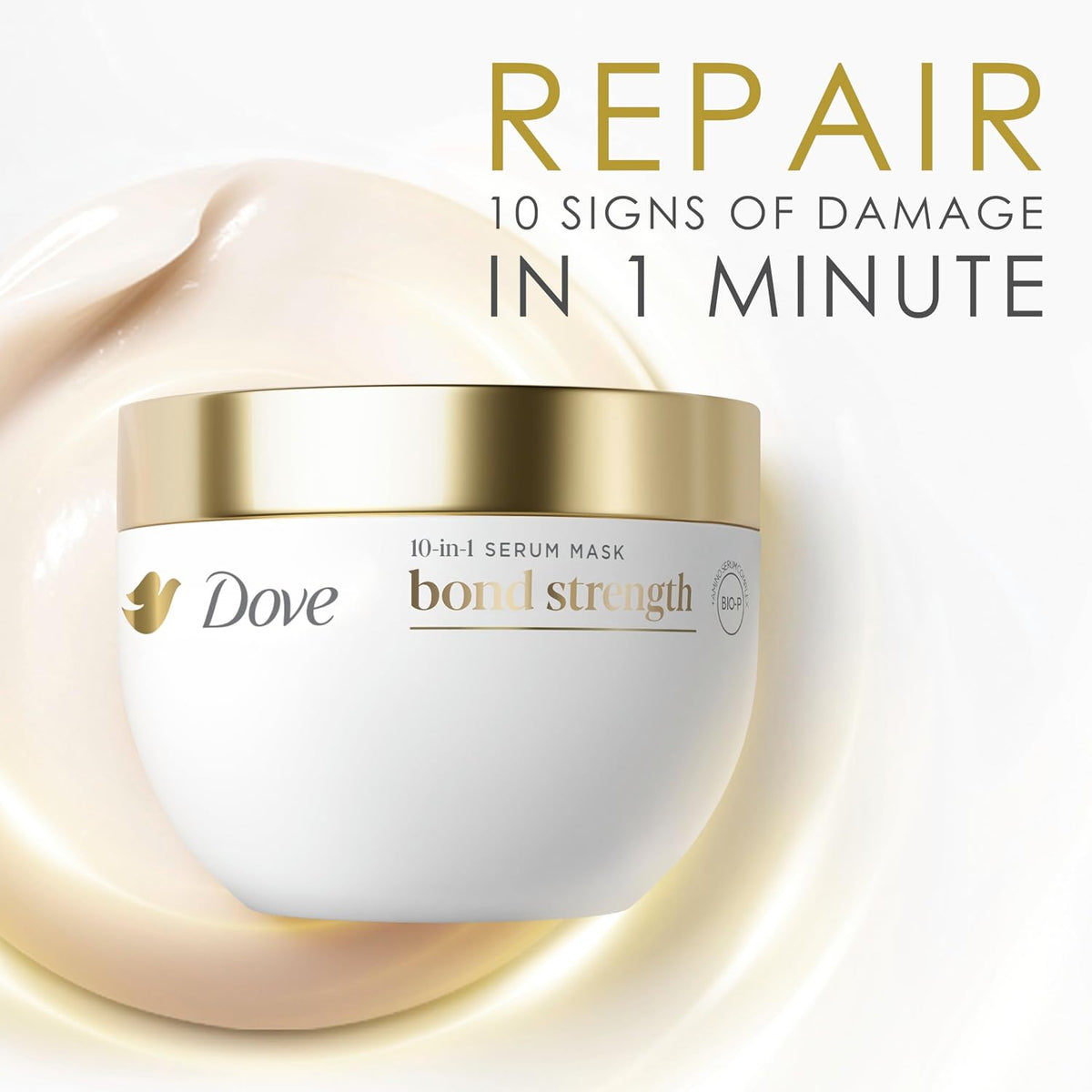 Dove Hair Intensive Repair 10in1 Serum Mask for Damaged Hair with Bio-Protein Care Technology and Amino Serum 9.2 fl oz