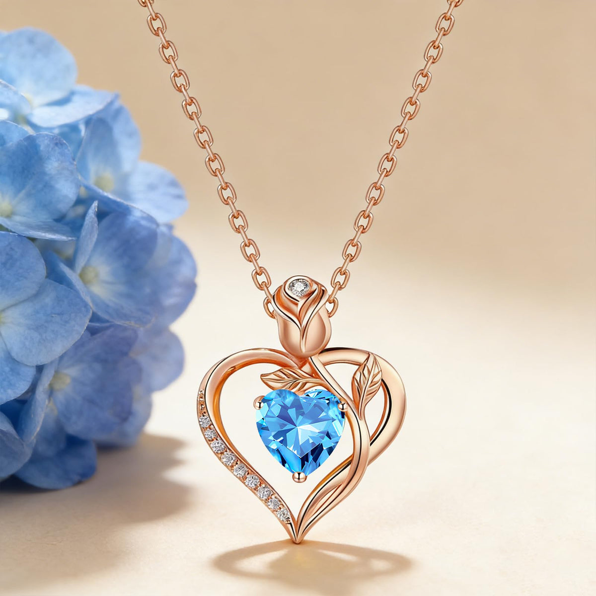 Women's Heart Pendant Necklace – 1.2CT Moissanite or Lab-Grown Sapphire, Ruby & Emerald