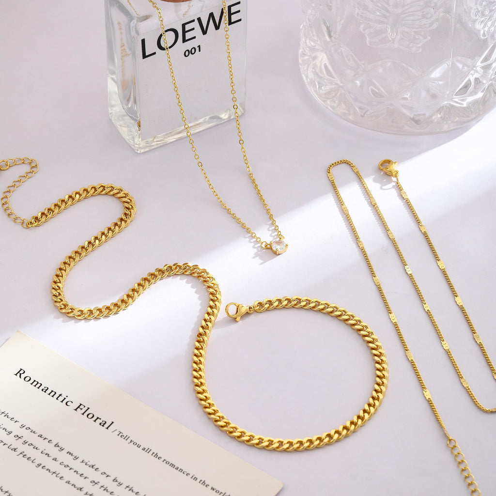 Coshilta Layered Gold Necklaces for Women, 14K Plated Gold Sterling Silver Plated Dainty Pendant Necklace Set with Cubic Zirconia,Stackable Chain Choker,Trendy Personalized Jewelry Gift Non Tarnish