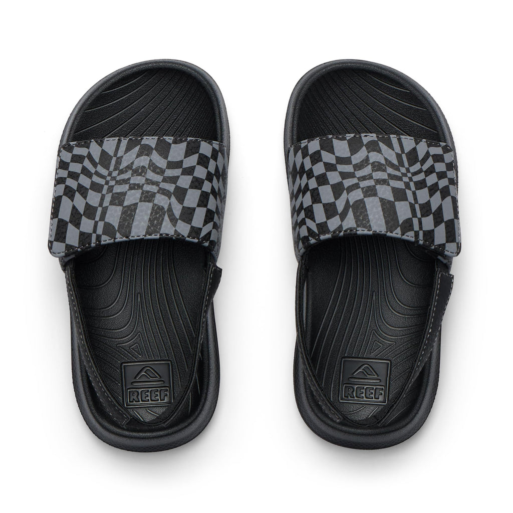 REEF Boys Sandals, Toddler/Little Kid Salty Slide, Black/White, 8REEF Boys Sandals, Toddler/Little Kid Salty Slide, Black/White, 8