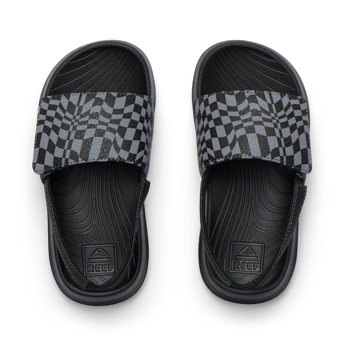 REEF Boys Sandals, Toddler/Little Kid Salty Slide, Black/White, 8REEF Boys Sandals, Toddler/Little Kid Salty Slide, Black/White, 8