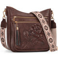 Crossbody Bags for Women, Vegan Leather Crossbody Purse, Multiple Pocket Daily Travel Shoulder Bag with Boho Strap