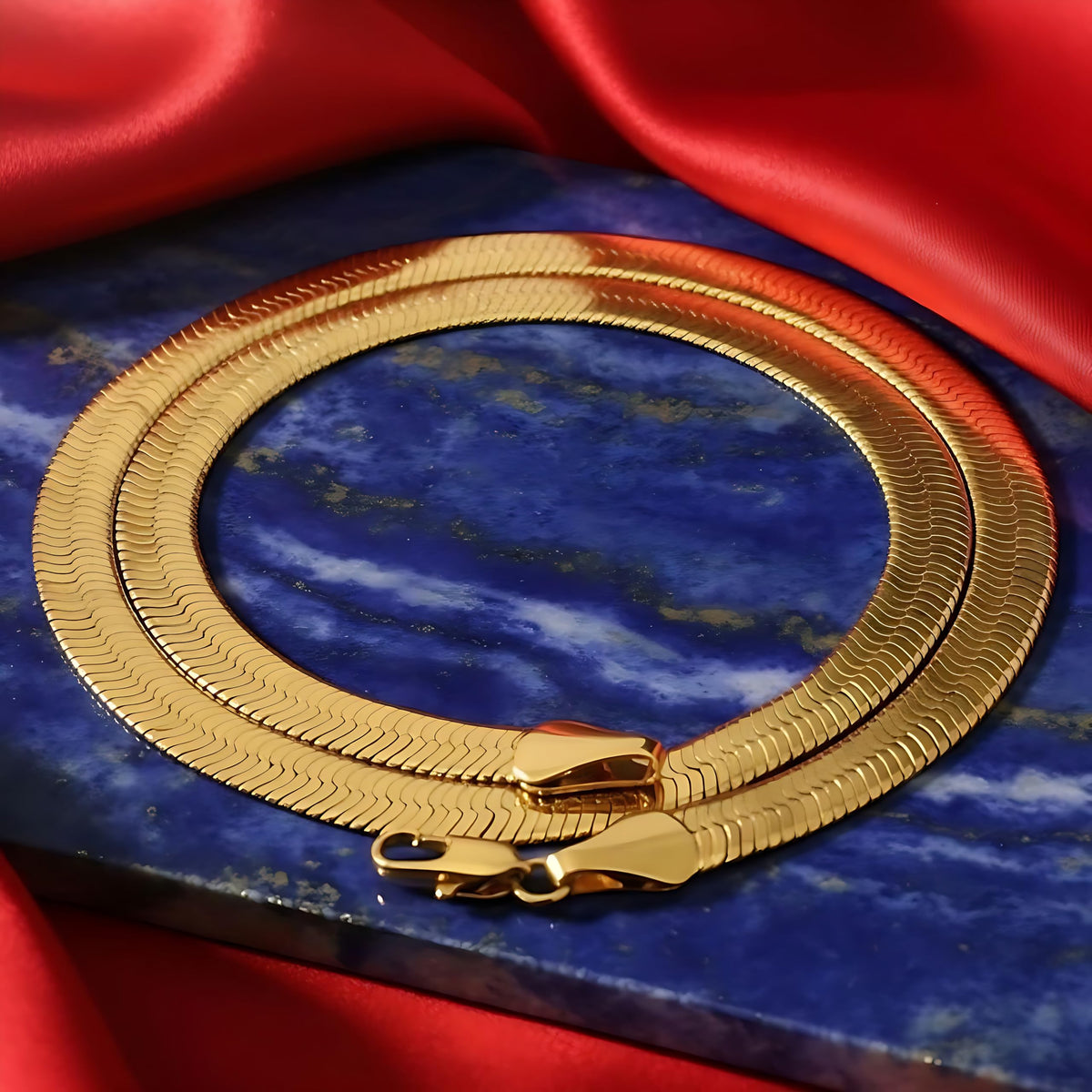 Premium Gold-Plated Stainless Steel Herringbone Chain Necklace – Waterproof, Tarnish Resistant & Designed by UNCLE LOL