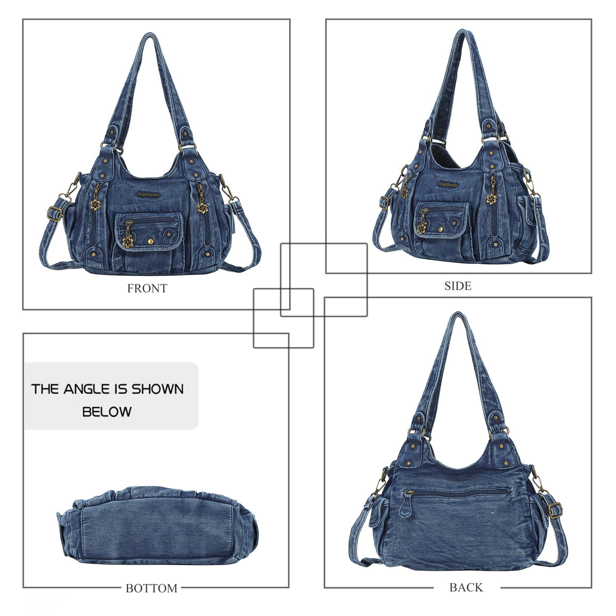 Angel Barcelo Purses for Women Soft PU Leather Shoulder Bag Crossbody Purse and Handbags