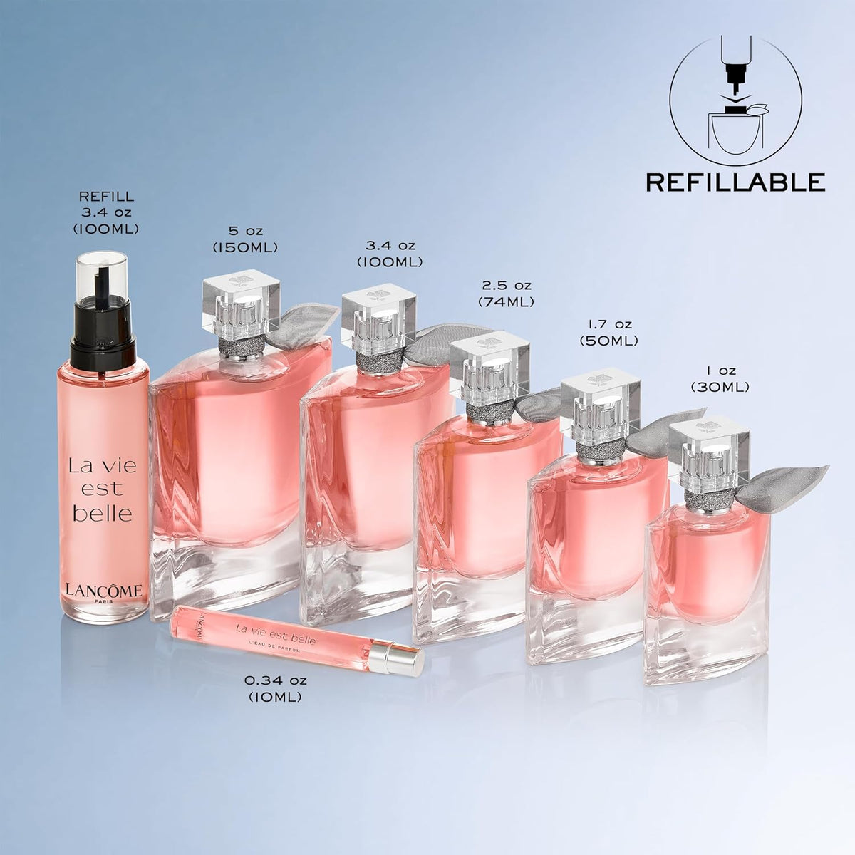 Lancôme La Vie Est Belle Eau de Parfum - Long Lasting Fragrance with Notes of Iris, Earthy Patchouli, Warm Vanilla & Spun Sugar - Floral & Sweet Women's Perfume