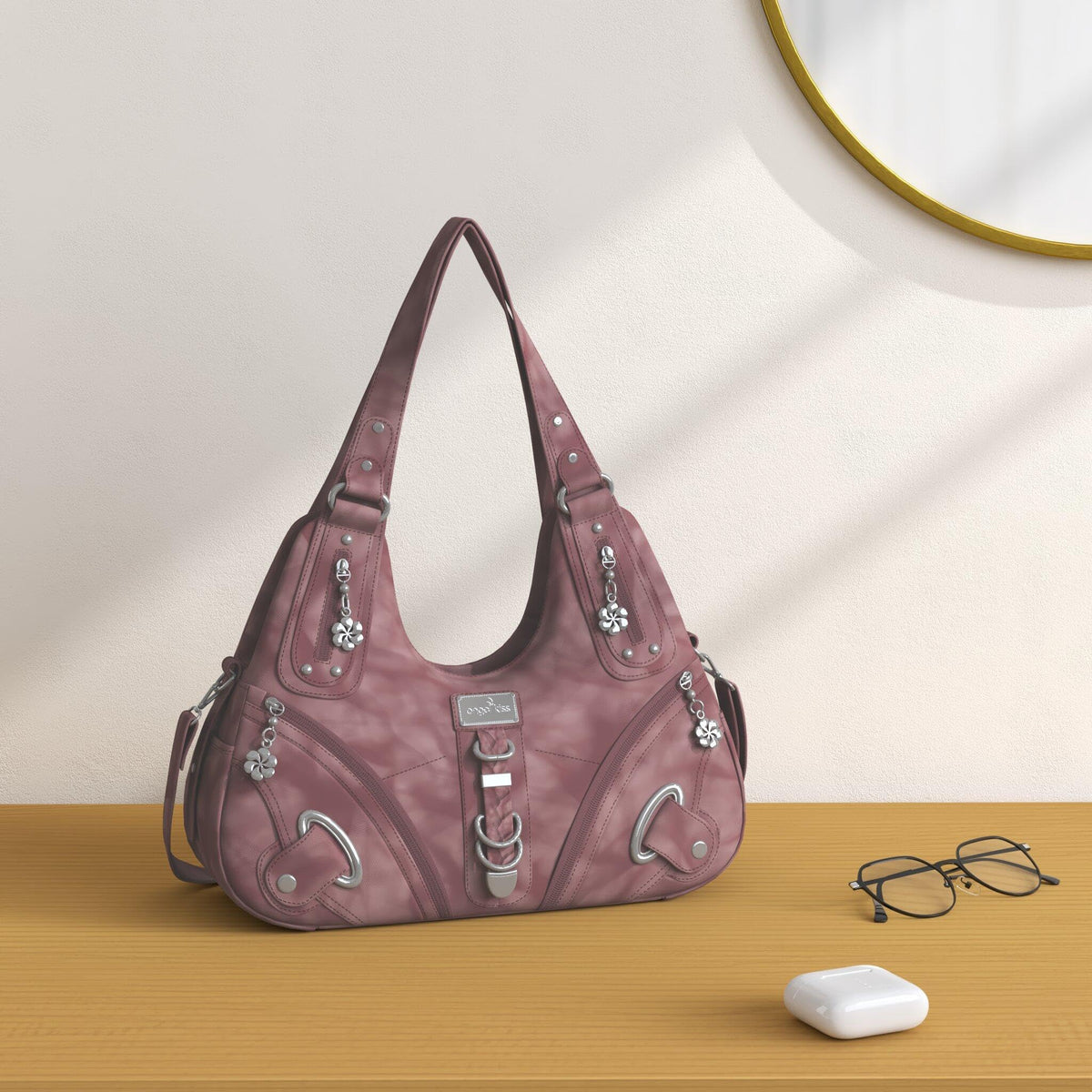Angelkiss Hobo Purses and handbags for Women Satchel Handbag Women Purses Large Daily Shoulder Bags