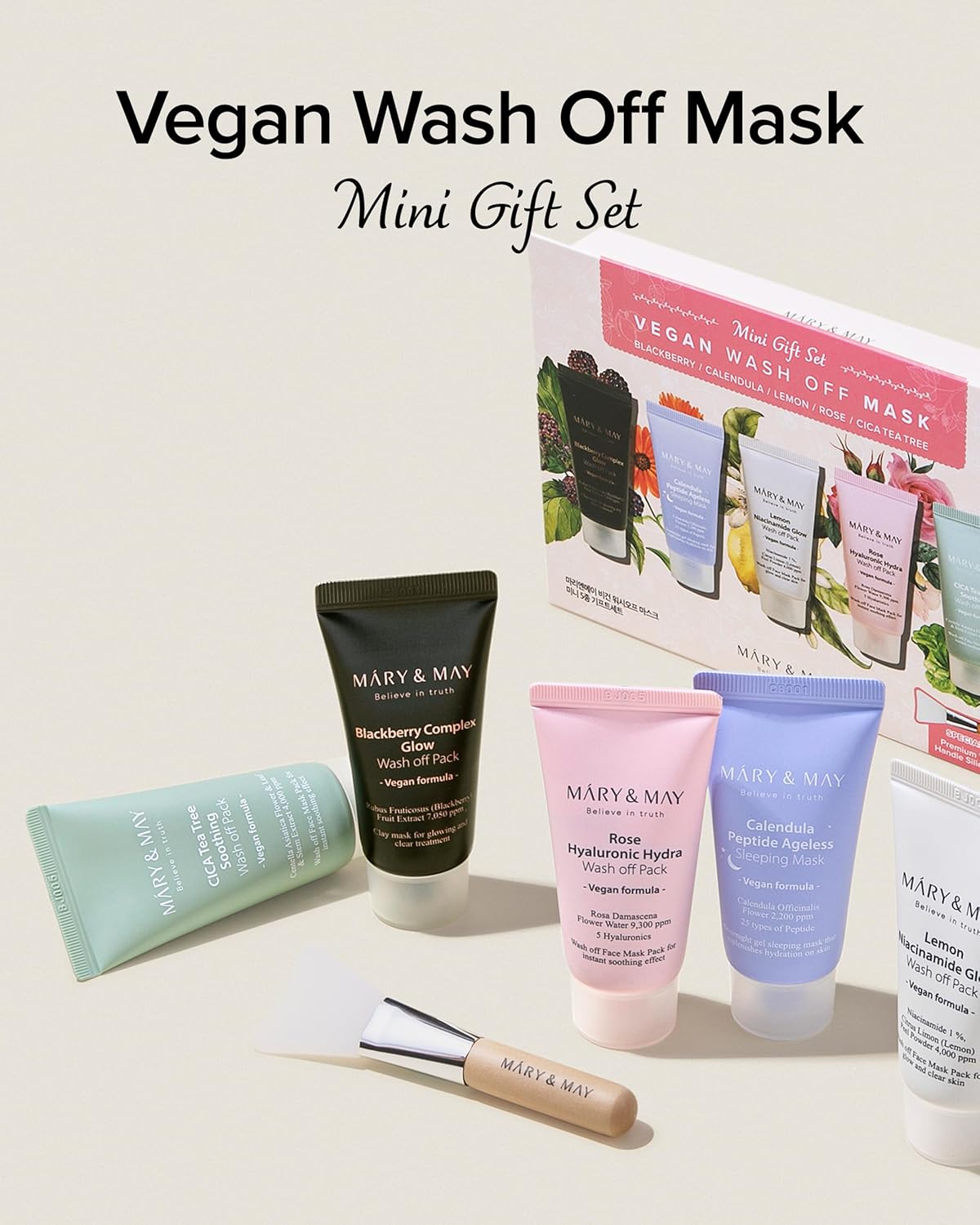 Mary & May Vegan Wash Off Mask Mini Gift Set