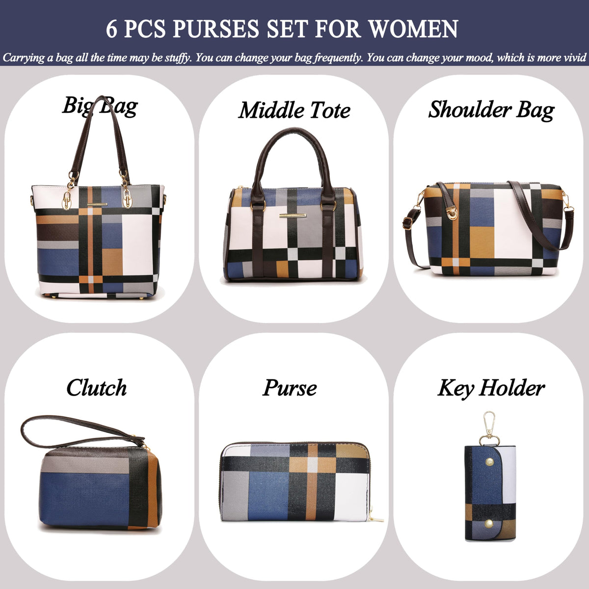 2E-youth Designer Purses and Handbags for Women Satchel Shoulder Bag Tote Top Handle Bag