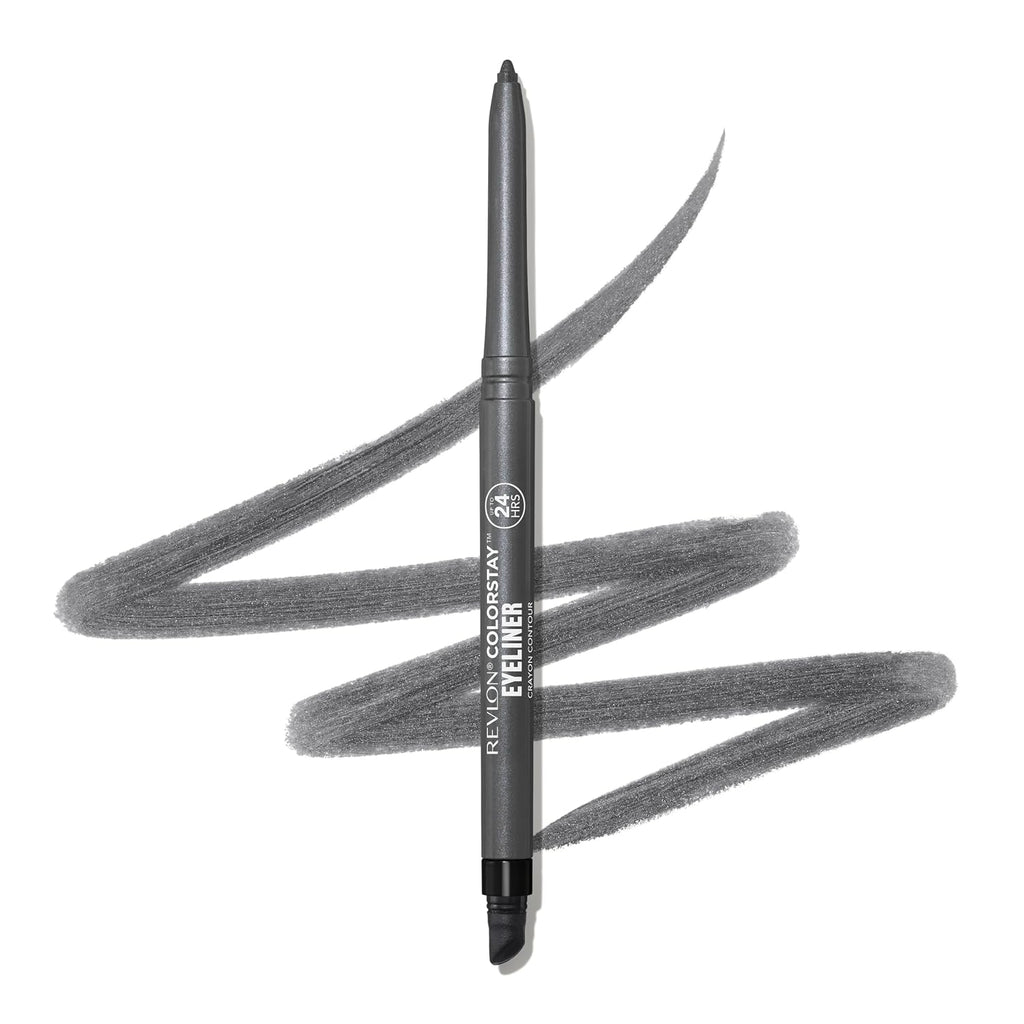 Revlon ColorStay Pencil Waterproof Eyeliner, Smudge-Proof, Eye Makeup with Built-In Sharpener, Long-Lasting, Matte Finish, 201 Black, 2 pack