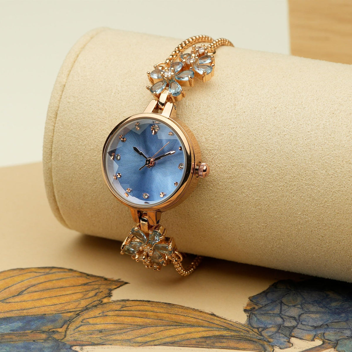 TIME100 Women's Bracelet Watches Ladies Quartz Wrist Watch with Green Dial Bezel with Crystals in Movement Bracelet Strap with Diamonds Waterproof
