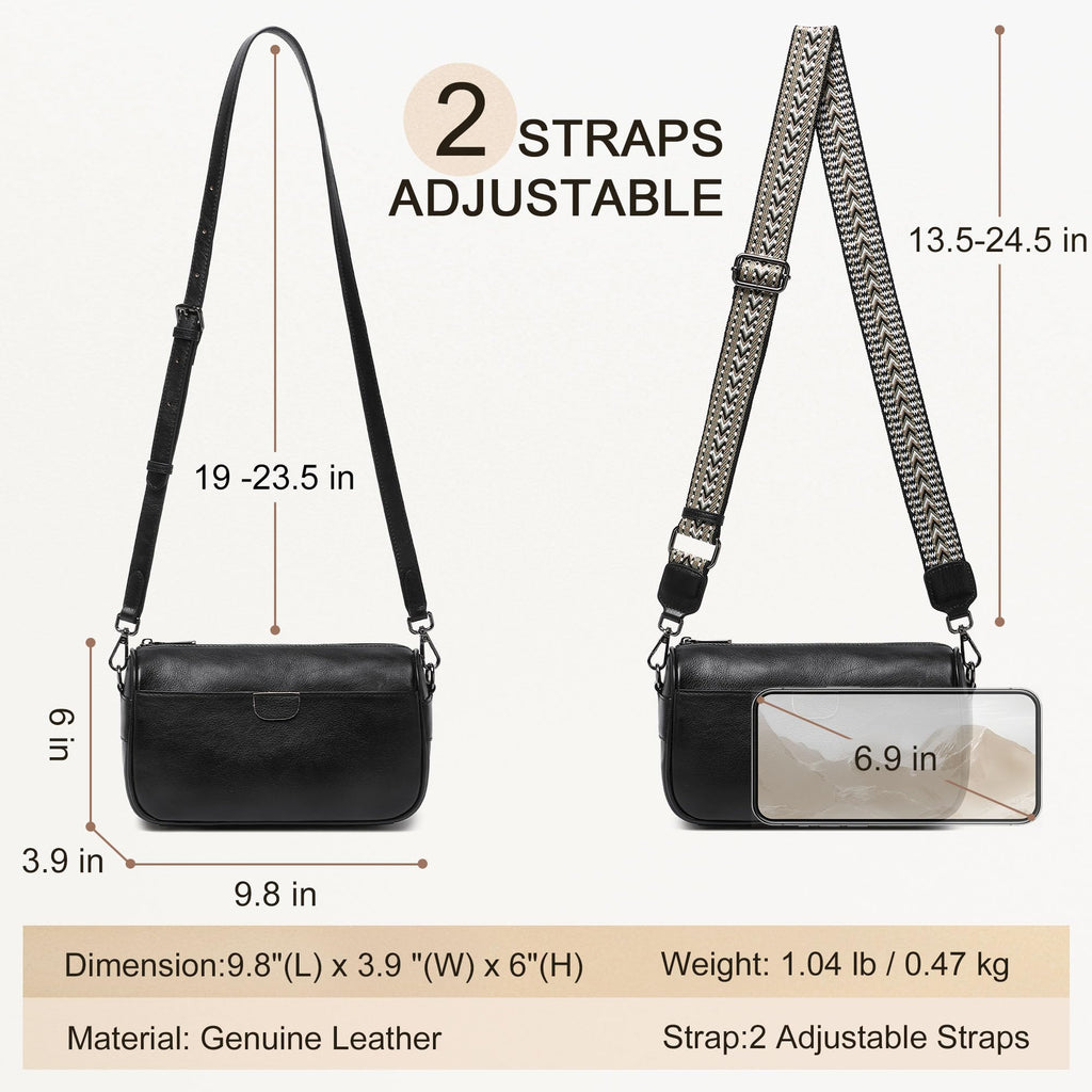 Genuine Leather Crossbody Purses Bag,Travel Casual Handbag,Small Shoulder Cross body Purse Trendy Gifts for Women