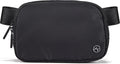 Pander Two Way Zipper Fanny Pack Nylon Everywhere Belt Bag for Women, Water Repellent Waist Packs, Crossbody Bags with Adjustable Strap (Black).