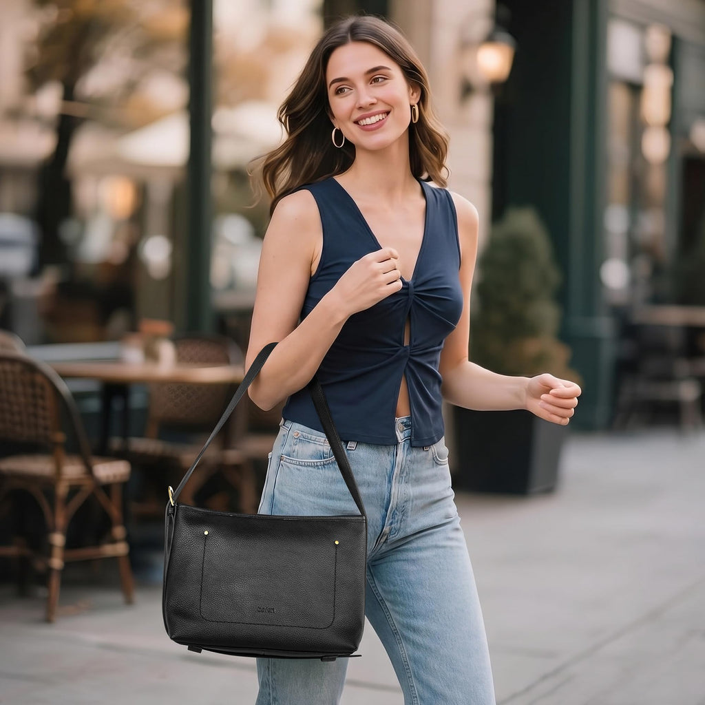 befen Genuine Leather Purses for Women, RFID Medium Leather Crossbody Bags Shoulder Purse Handbags