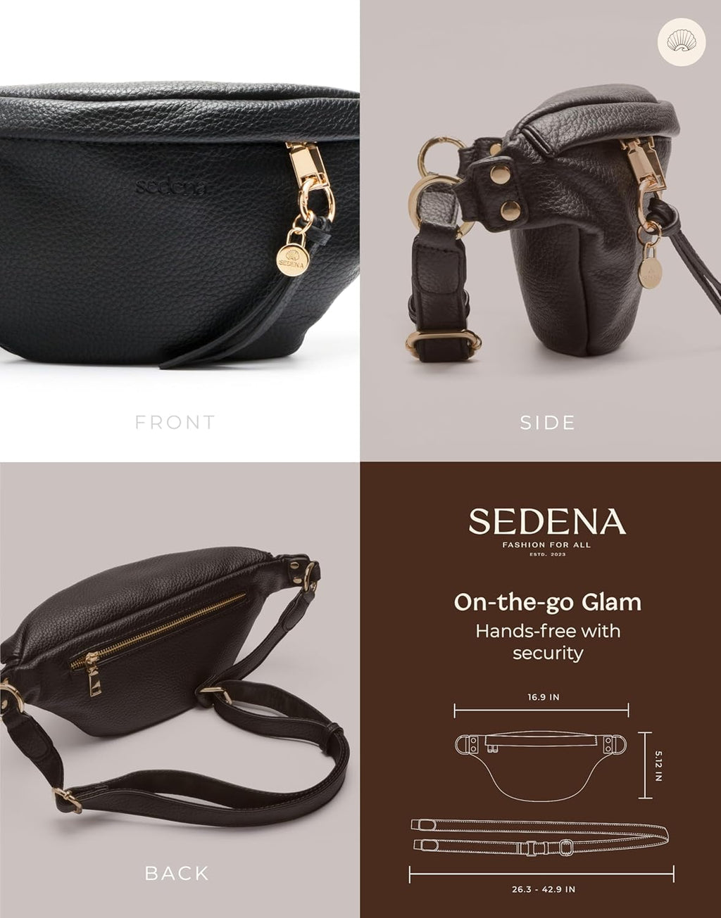 Anti Pickpocket Bag - RFID Crossbody Bag for Travel, Adjustable Strap Multiple Compartments Anti Theft Crossbody Bags for Women Vegan Travel Size Essentials Crossbody Bags for Women Large Size