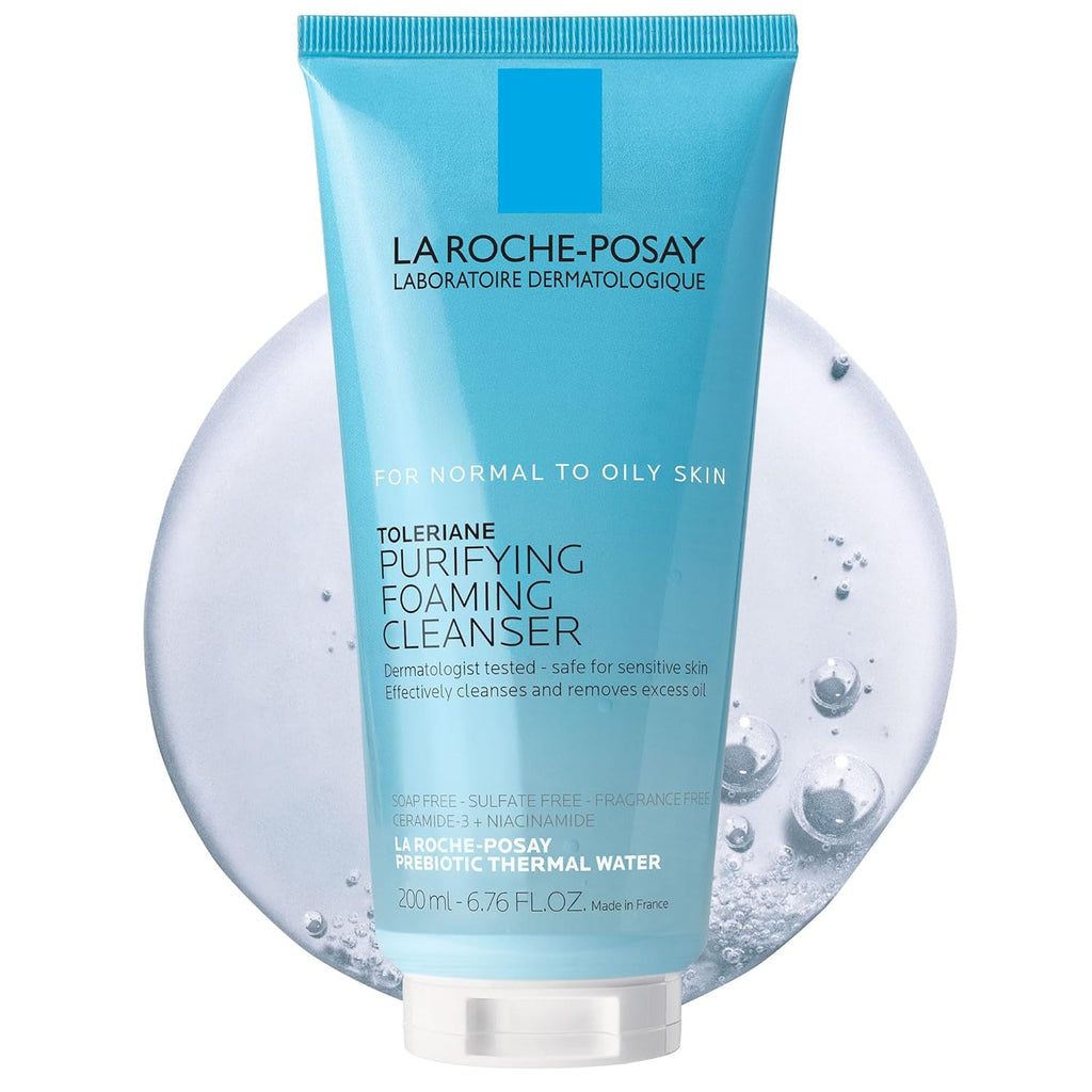 La Roche-Posay Toleriane Purifying Foaming Facial Cleanser, Oil Free Face Wash for Women & Men with Niacinamide + Ceramides, Pore Cleanser Safe For Sensitive Skin, Won’t Dry Out Skin, Soap Free