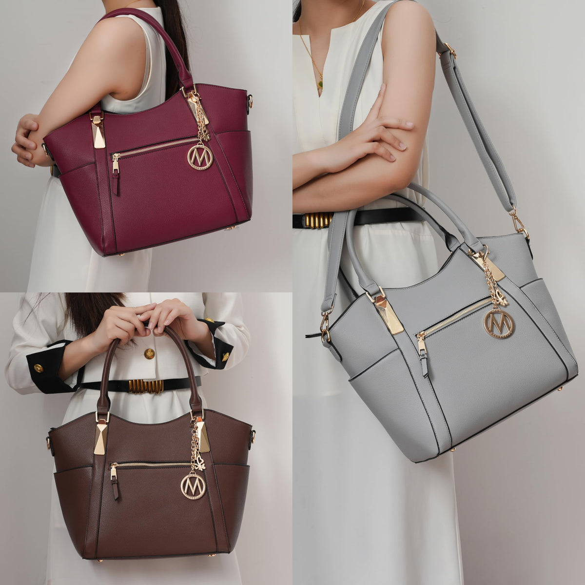 MKF Collection Tote Bag for Women Vegan Leather Shoulder Bag – Top-Handle Purse, Ladies Handbag by Mia K
