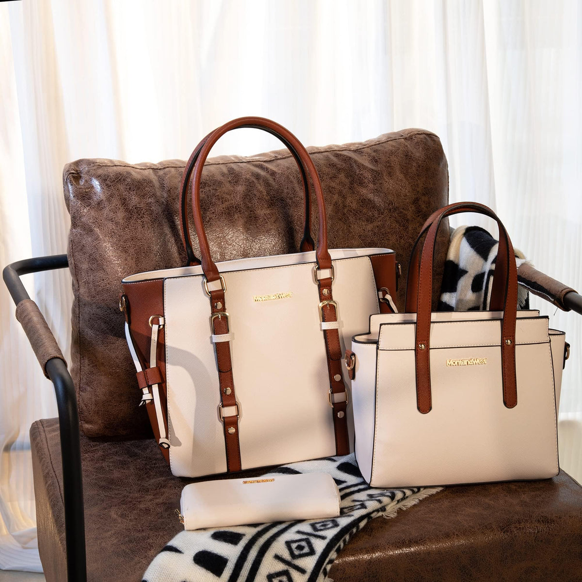 Montana West 3PCS Purses for Women Tote Bag and Wallet Set Shoulder Satchel Handbags