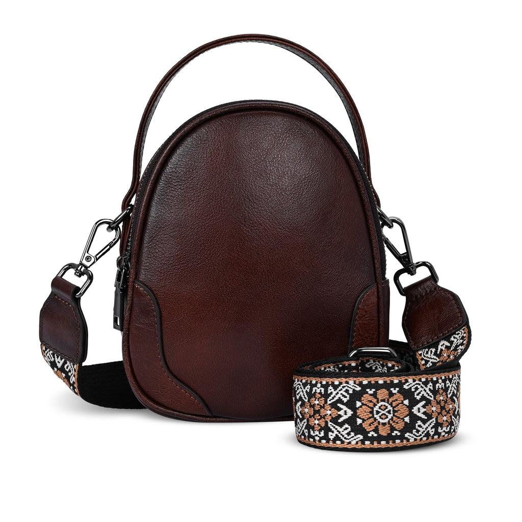 Iswee Small Crossbody Bag for Women Small Leather Shoulder Purse Phone Bag | Designer Satchel Handbags Ladies Pocketbooks with 2 Adjustable Strap 3-Way Carry Multi-pocket Organizer Mini Bag