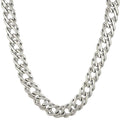 UNCLE LOL Premium Silver Cuban Link Chain Necklace – Tarnish-Resistant Stainless Steel
