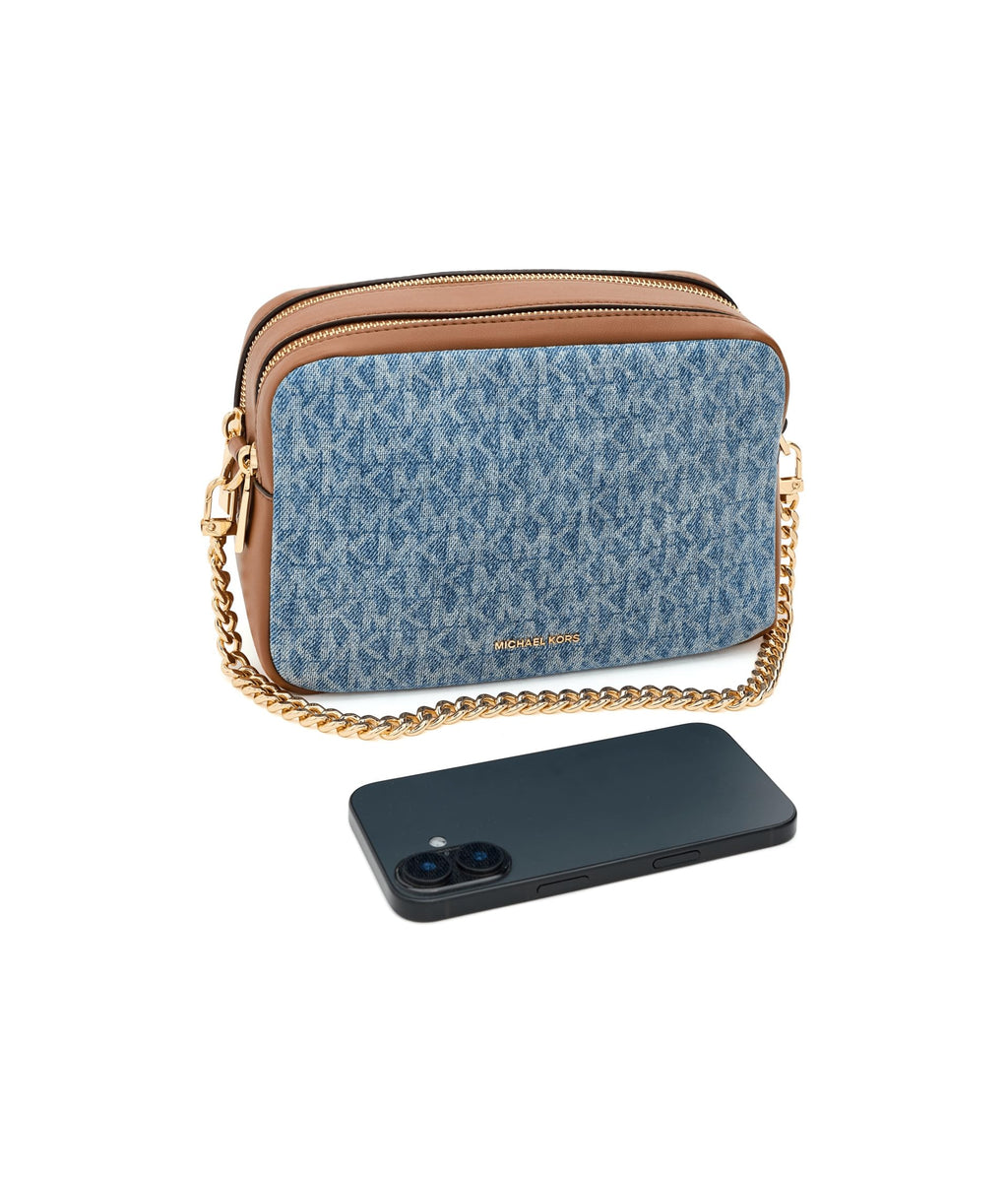 Michael Kors Bryant Medium Double Zip Chain Camera Crossbody Bag