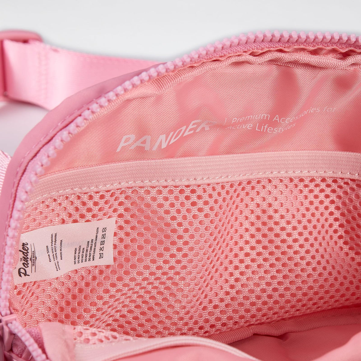 Pander Two Way Zipper Fanny Pack Nylon Everywhere Belt Bag for Women, Water Repellent Waist Packs, Crossbody Bags with Adjustable Strap (Black).