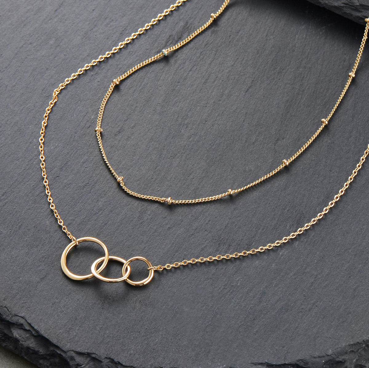 MEVECCO Layered Heart Necklace Pendant Handmade 18k Gold Plated Dainty Gold Choker Arrow Bar Layering Long Necklace for Women