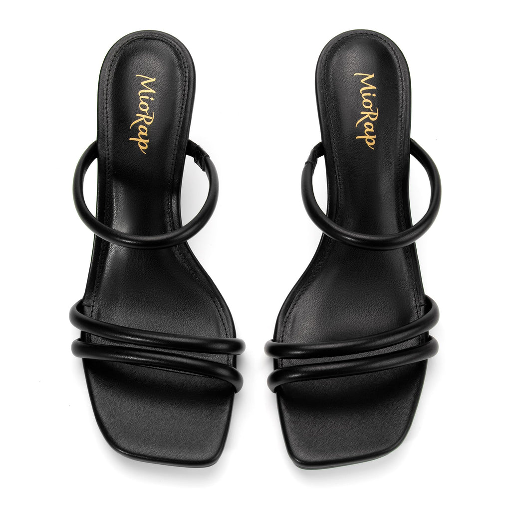 Heels for Women Square Open Toe Strappy Mules Women's Heeled Sandals Summer Dressy Comfort Sexy Shoes Weeding Party