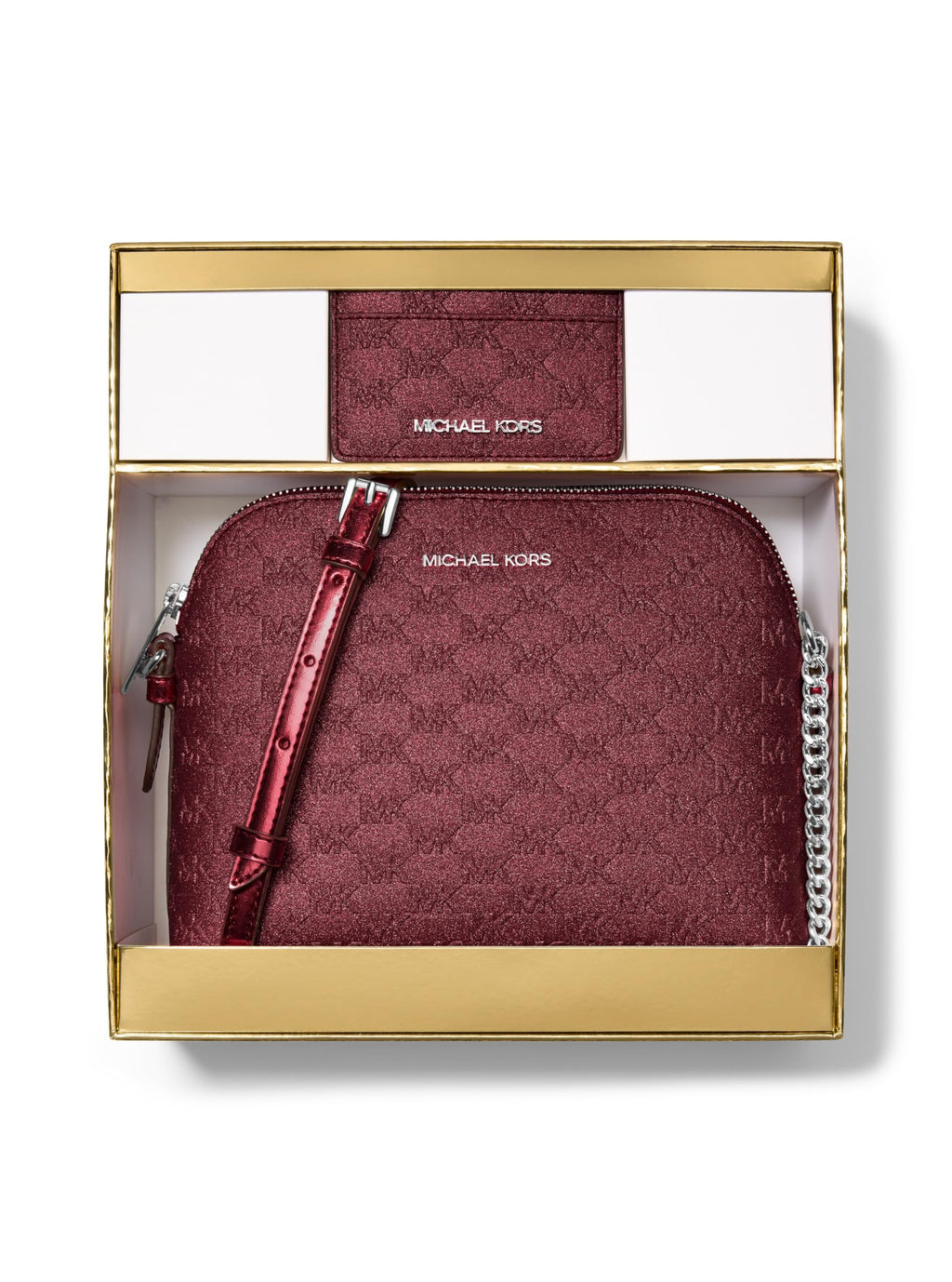 Michael Kors Women's Jet Set Dome Crossbody With Card Case