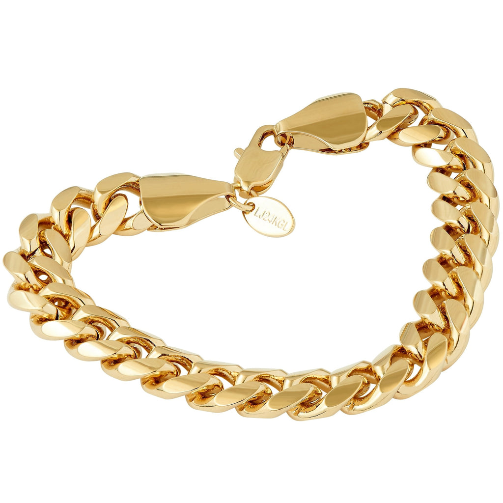 Premium 18K Gold-Plated Cuban Link Bracelet for Men & Women – Stainless Steel, Waterproof & Tarnish Resistant