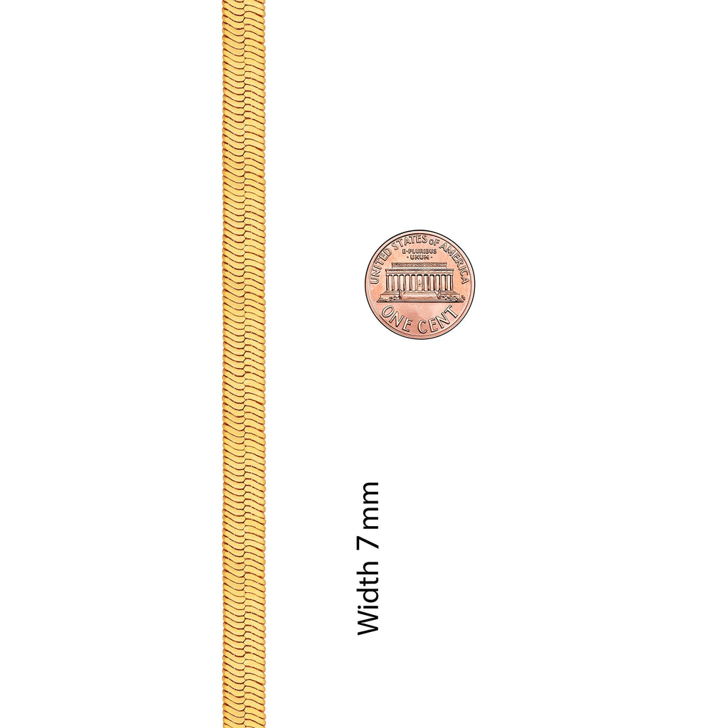 Premium Gold-Plated Stainless Steel Herringbone Chain Necklace – Waterproof, Tarnish Resistant & Designed by UNCLE LOL