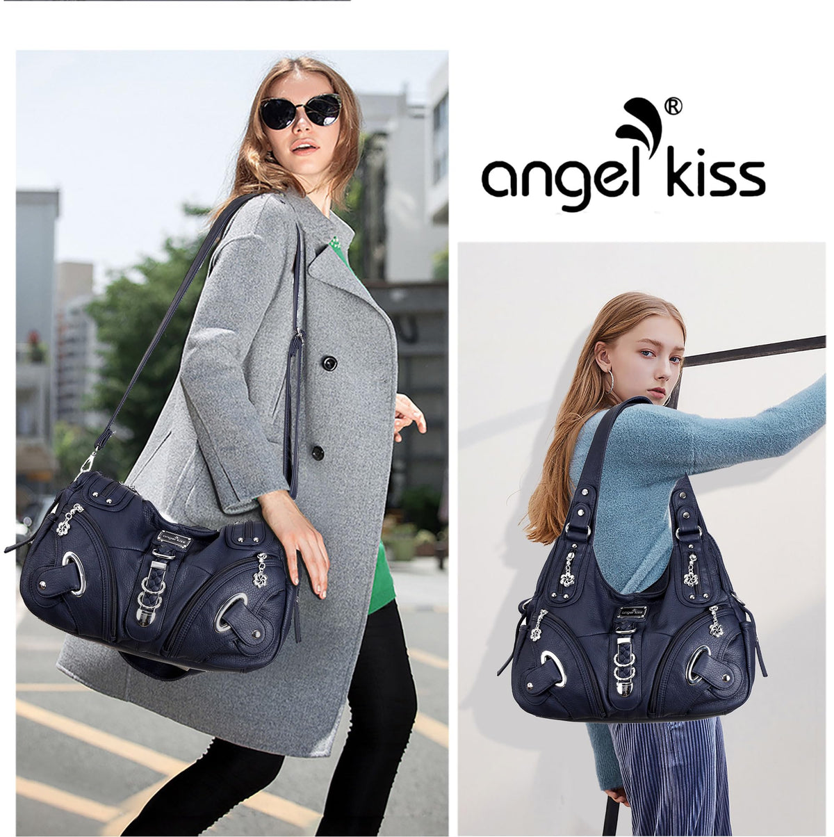Angelkiss Hobo Purses and handbags for Women Satchel Handbag Women Purses Large Daily Shoulder Bags