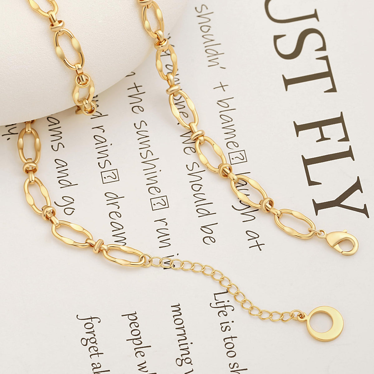 Aobei Pearl 18K Gold Plated Paperclip Chain Choker Satellite Chain Freshwater Cultured Biwa Pearl Pendant Necklace Dainty Turquoise Jewelry for Women