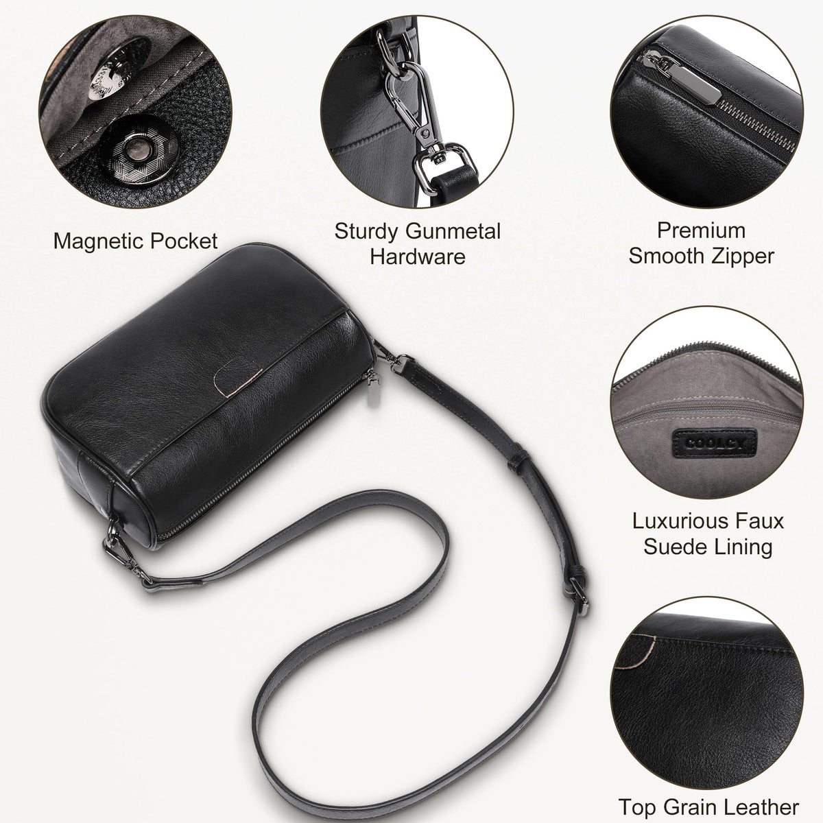 Genuine Leather Crossbody Purses Bag,Travel Casual Handbag,Small Shoulder Cross body Purse Trendy Gifts for Women