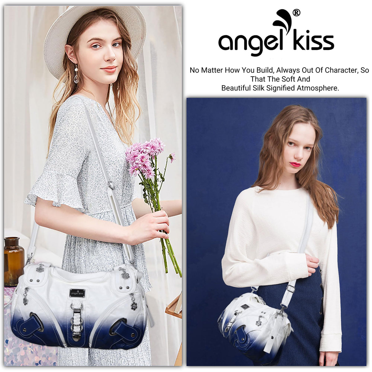 Angelkiss Hobo Purses and handbags for Women Satchel Handbag Women Purses Large Daily Shoulder Bags