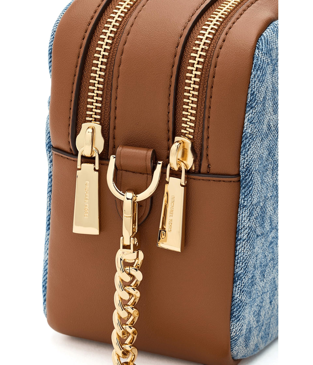 Michael Kors Bryant Medium Double Zip Chain Camera Crossbody Bag