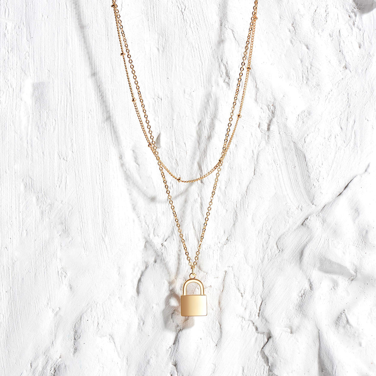 MEVECCO Layered Heart Necklace Pendant Handmade 18k Gold Plated Dainty Gold Choker Arrow Bar Layering Long Necklace for Women