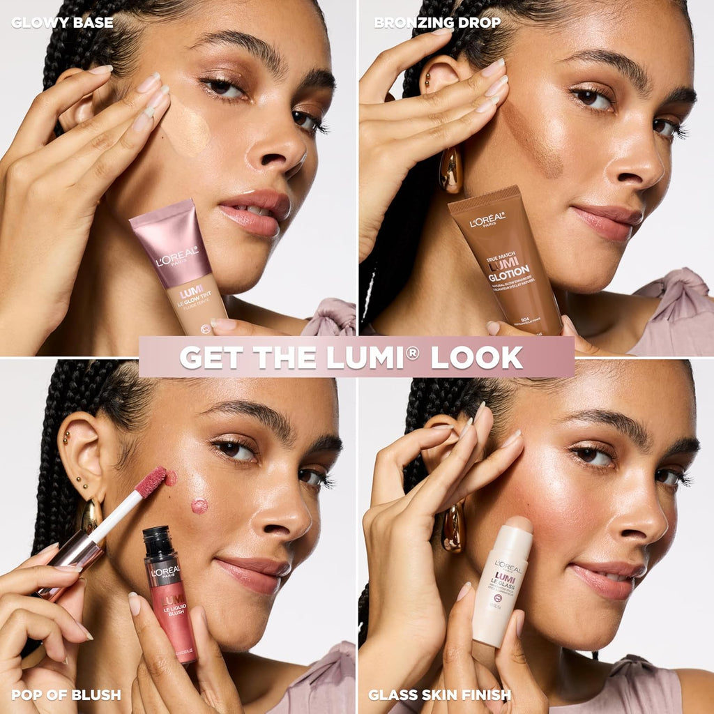 L'Oreal Paris Makeup True Match Lumi Glotion, Natural Glow Enhancer, Illuminator Highlighter, Bronzing Drops For a Sun-Kissed Glow, 903 Medium