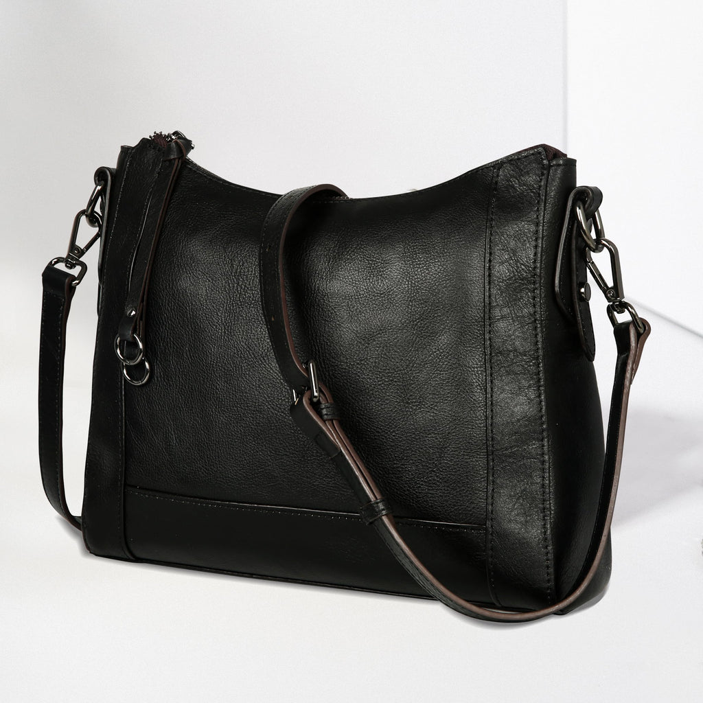 Iswee Leather Crossbody Bags for Women Shoulder Purse Medium Hobo Genuine Leather Satchel Purses and Handbags