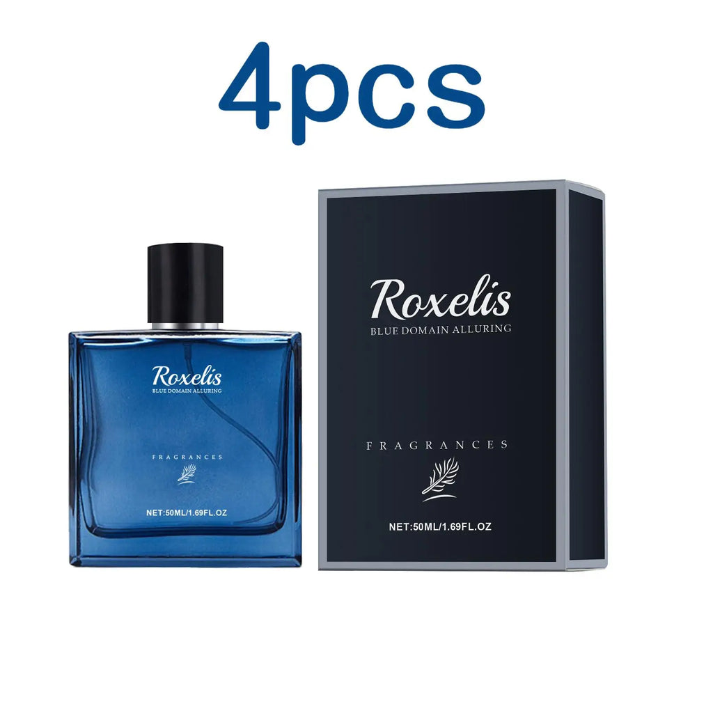 Roxelis 50ml Charmig Cologne Perfume Spray Men's Blue Domain Fragrance Lasting Scent Pheromone Flirting Romantic Dating Perfume