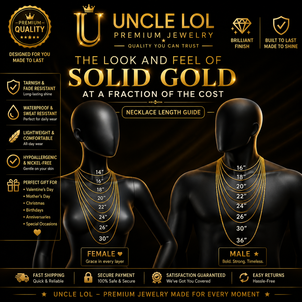 UNCLE LOL Luxury Vintage Gold Filigree Bracelet – Premium Gold-Plated Statement Jewelry