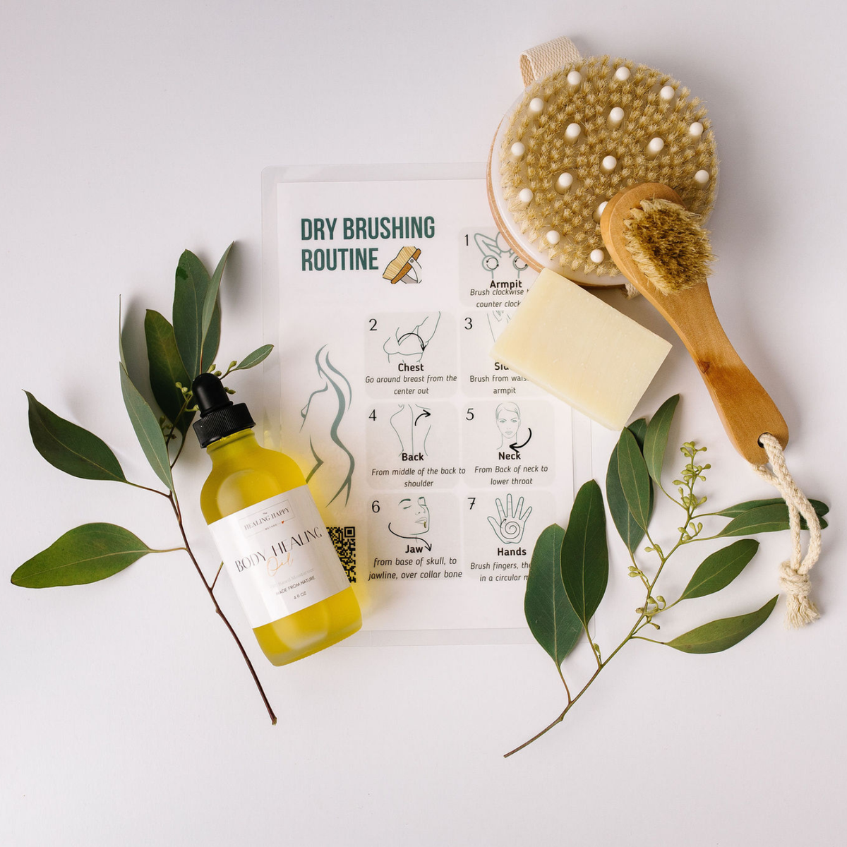 Dry Brush Skin Care Kit + Body Oil