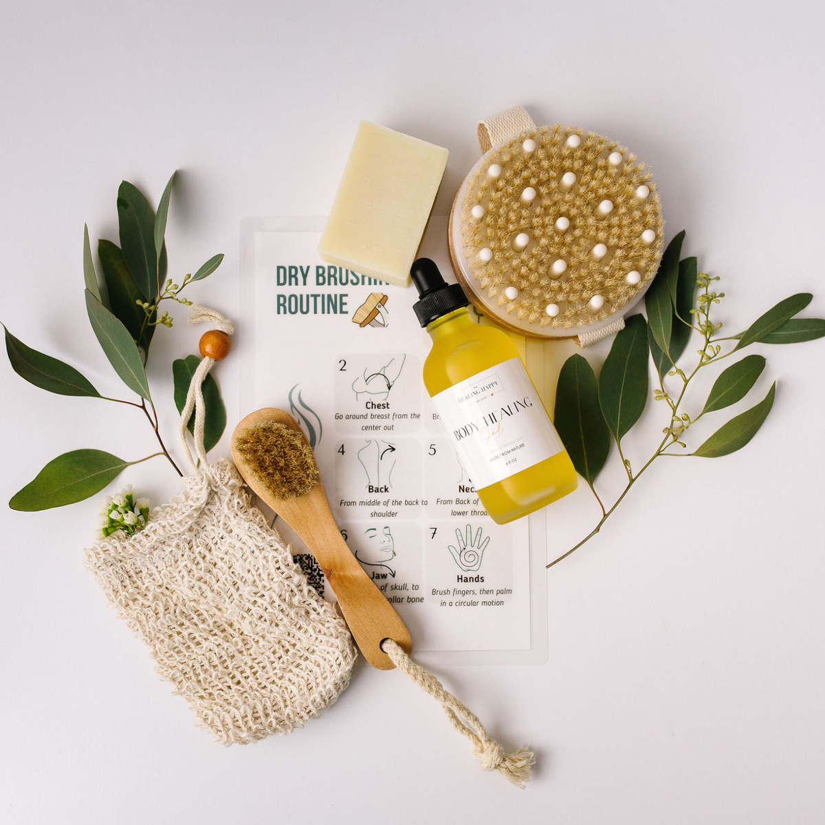 Dry Brush Skin Care Kit + Body Oil