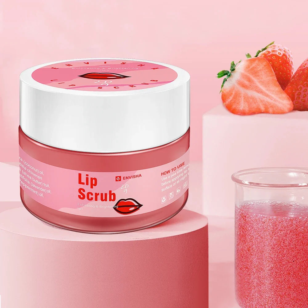 ENVISHA Sugar Lip Scrub Cream Moisturizing Exfoliating Face Skin Care Nourish Anti-drying Organic Mint Lip Care Smooth Beauty