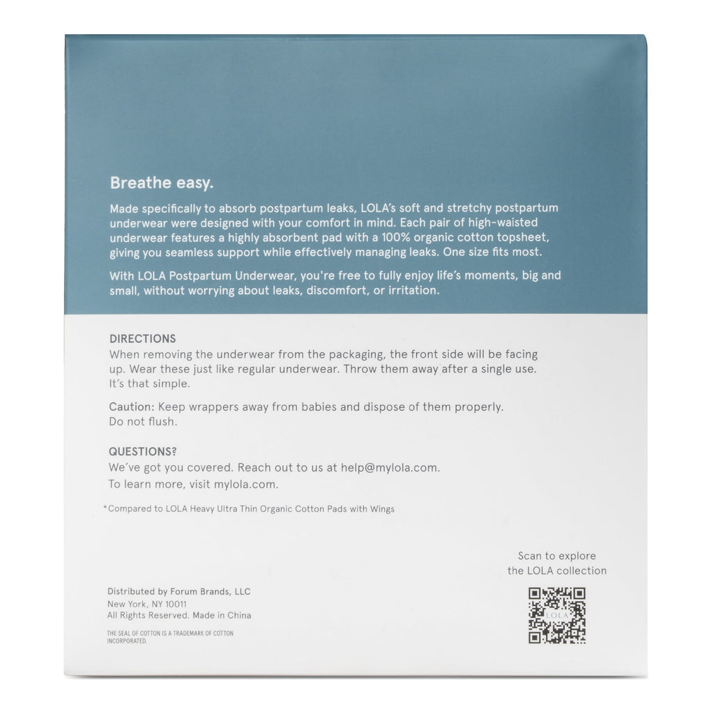 Organic Disposable Postpartum Underwear